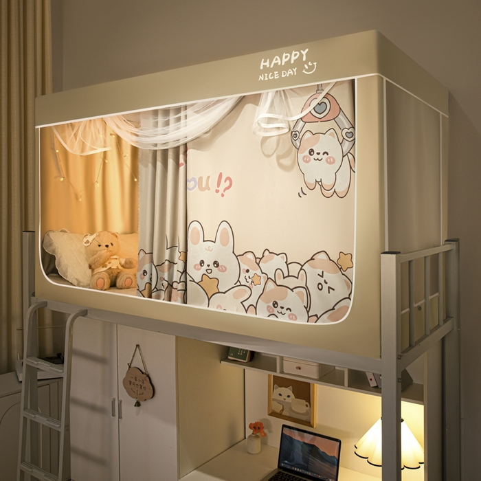 91家纺网 家纺一手货源 找家纺 壹和 2026新款涂银强遮光学生蚊帐 游戏达人