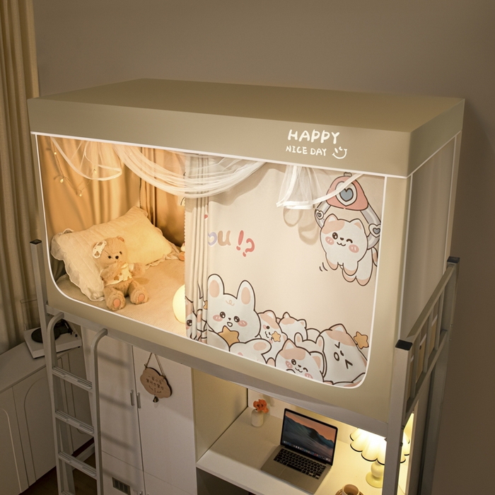 91家纺网 家纺一手货源 找家纺 壹和 2026新款涂银强遮光学生蚊帐 游戏达人