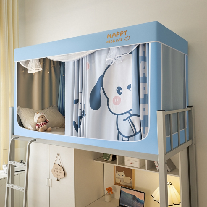 壹和 2026新款涂银强遮光学生蚊帐 happy狗