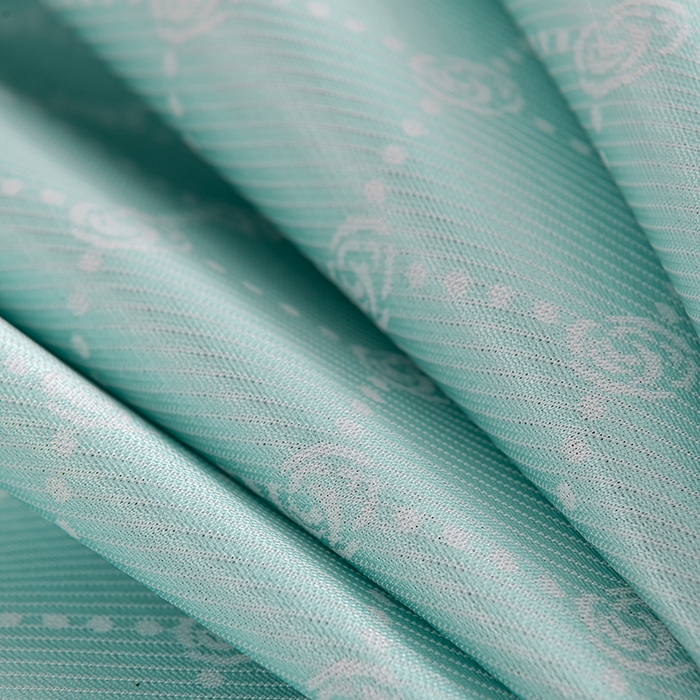 91家纺网 家纺一手货源 找家纺 小牛席业 2026新款轻奢风提花凉感冰丝席系列（床笠款）小玫瑰凉席藤席冰藤双面席冰丝席竹席凉席空调席草席三件套 湖蓝