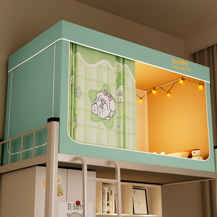 91家纺网 家纺一手货源 找家纺 壹和 2026新款涂银强遮光学生蚊帐 休闲一刻