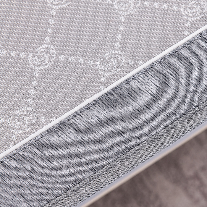 91家纺网 家纺一手货源 找家纺 小牛席业 2026新款轻奢风提花凉感冰丝席系列（床笠款）小玫瑰凉席藤席冰藤双面席冰丝席竹席凉席空调席草席三件套 灰色