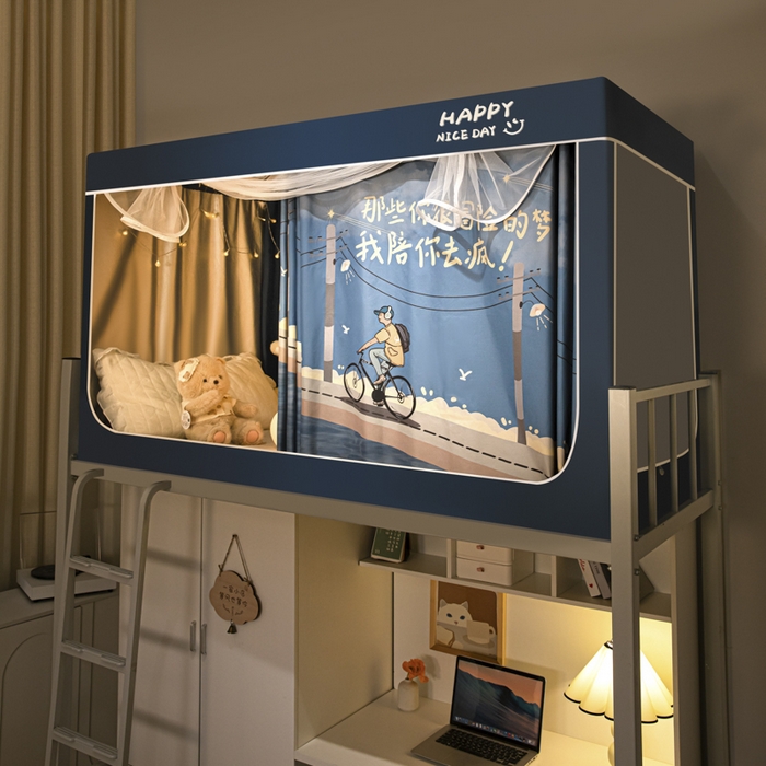 91家纺网 家纺一手货源 找家纺 壹和 2026新款涂银强遮光学生蚊帐 青春年华