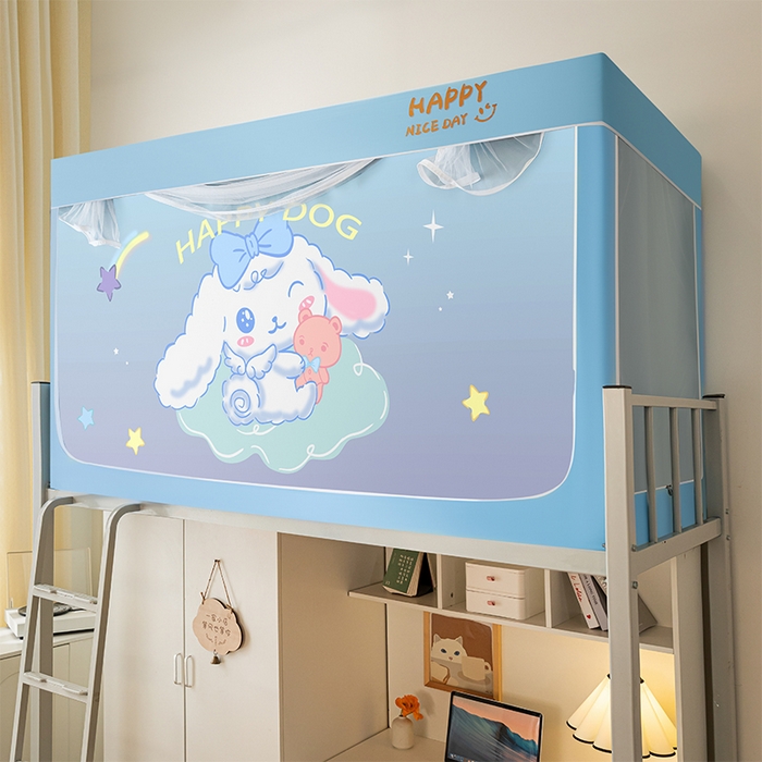 91家纺网 家纺一手货源 找家纺 壹和 2026新款涂银强遮光学生蚊帐 梦幻爱宠