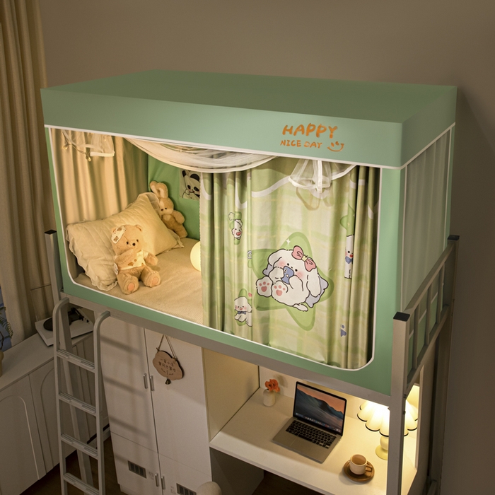 91家纺网 家纺一手货源 找家纺 壹和 2026新款涂银强遮光学生蚊帐 休闲一刻