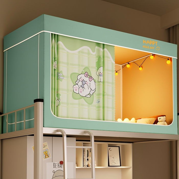 91家纺网 家纺一手货源 找家纺 壹和 2026新款涂银强遮光学生蚊帐 休闲一刻