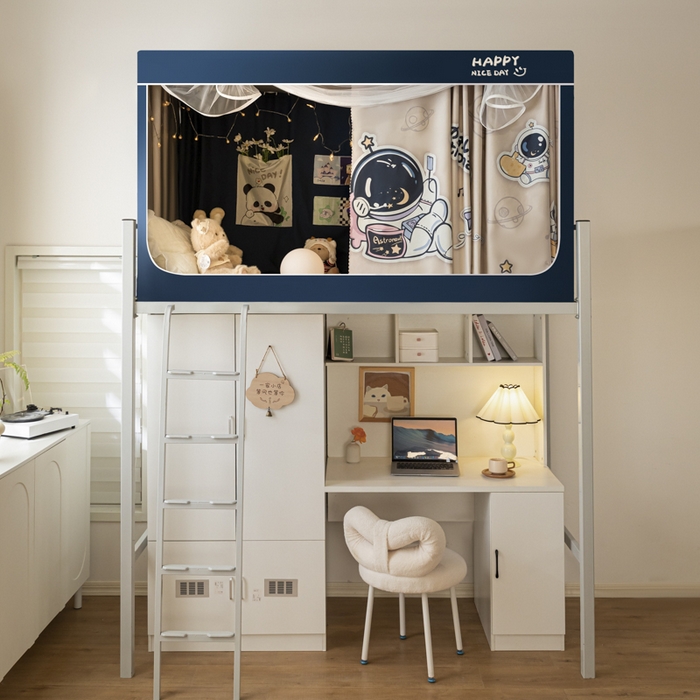 91家纺网 家纺一手货源 找家纺 壹和 2026新款涂银强遮光学生蚊帐 太空探索