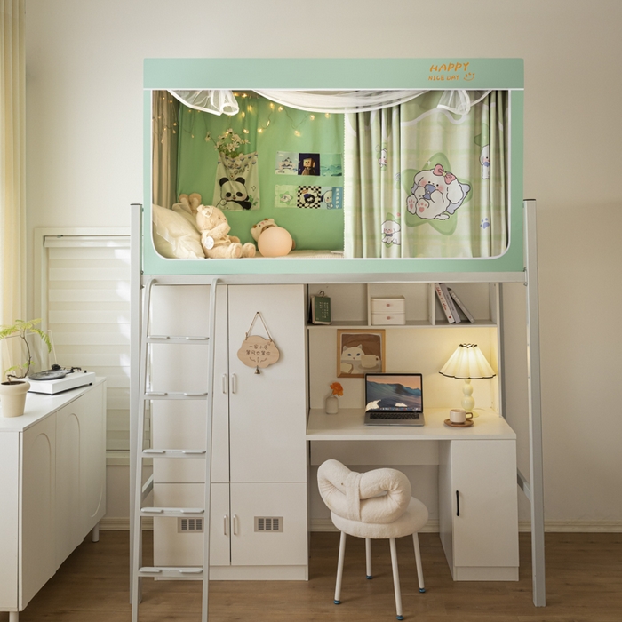 91家纺网 家纺一手货源 找家纺 壹和 2026新款涂银强遮光学生蚊帐 休闲一刻