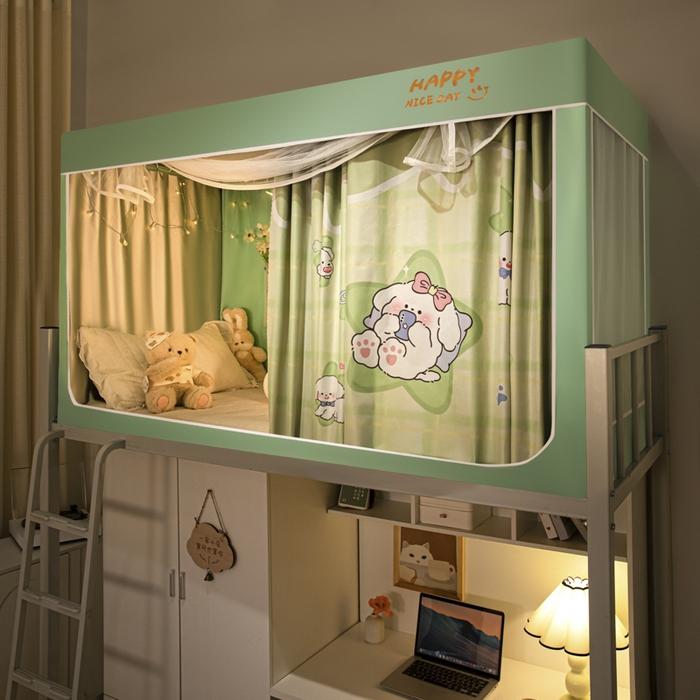 91家纺网 家纺一手货源 找家纺 壹和 2026新款涂银强遮光学生蚊帐 休闲一刻