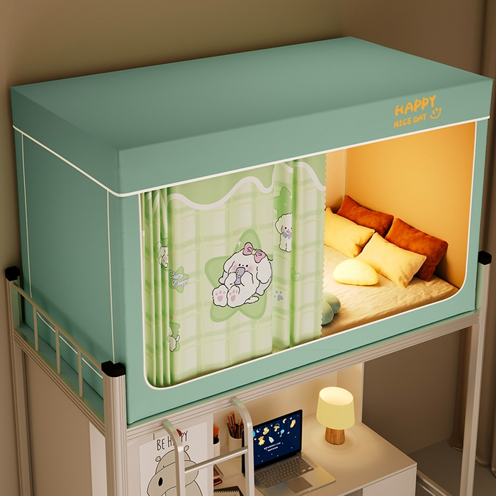 91家纺网 家纺一手货源 找家纺 壹和 2026新款涂银强遮光学生蚊帐 休闲一刻