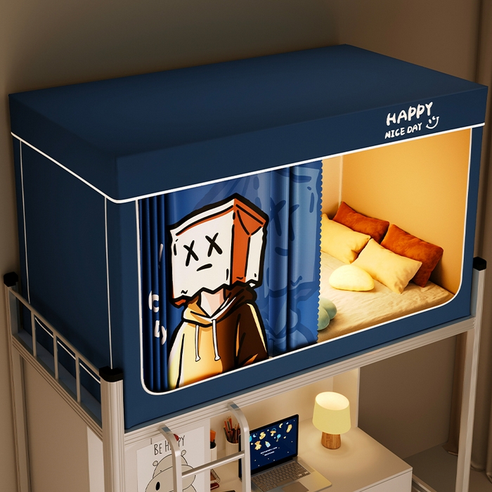 91家纺网 家纺一手货源 找家纺 壹和 2026新款涂银强遮光学生蚊帐 隐匿人