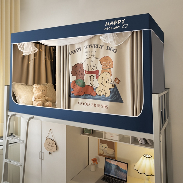 91家纺网 家纺一手货源 找家纺 壹和 2026新款涂银强遮光学生蚊帐 摩登家族