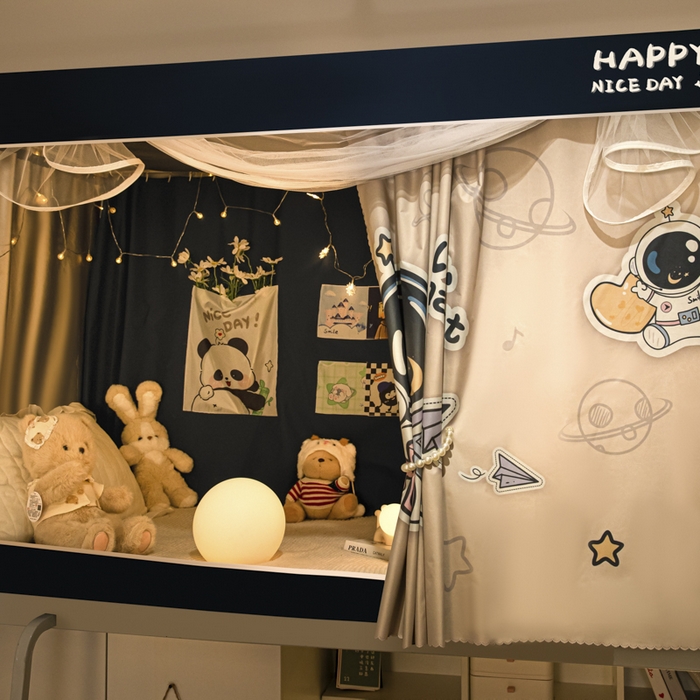 91家纺网 家纺一手货源 找家纺 壹和 2026新款涂银强遮光学生蚊帐 太空探索