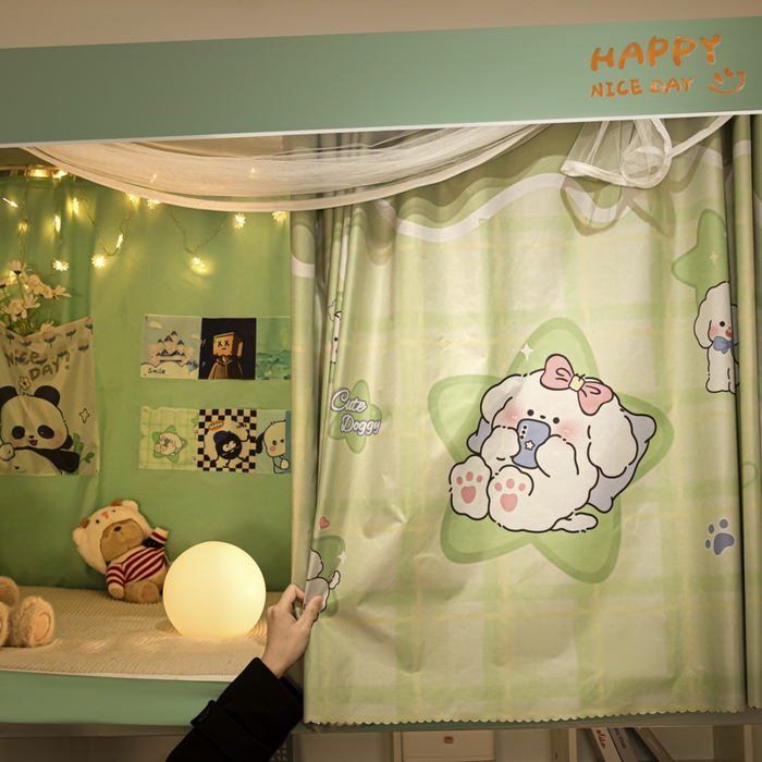 91家纺网 家纺一手货源 找家纺 壹和 2026新款涂银强遮光学生蚊帐 休闲一刻