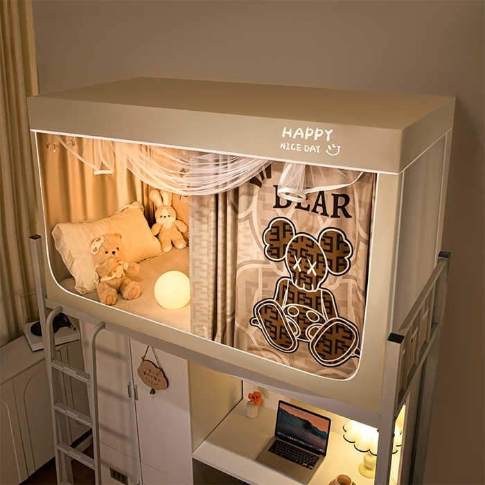 91家纺网 家纺一手货源 找家纺 壹和 2026新款涂银强遮光学生蚊帐 休闲人生