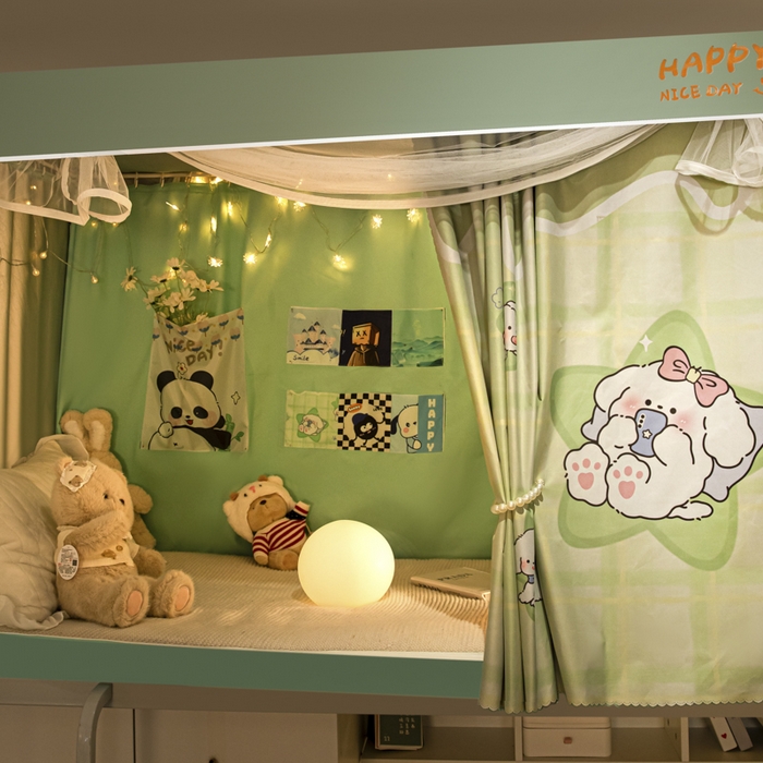 91家纺网 家纺一手货源 找家纺 壹和 2026新款涂银强遮光学生蚊帐 休闲一刻