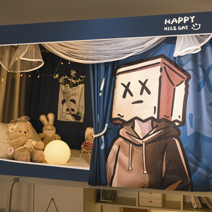 91家纺网 家纺一手货源 找家纺 壹和 2026新款涂银强遮光学生蚊帐 隐匿人