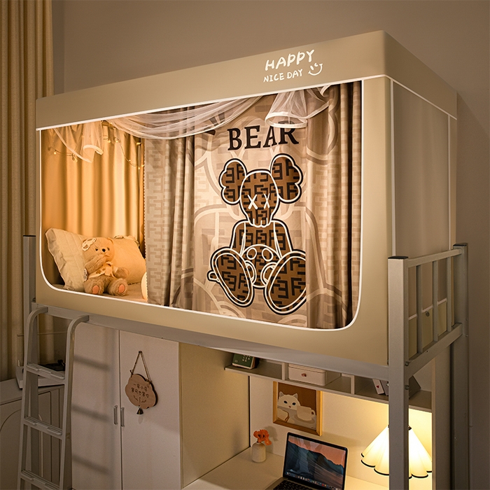 91家纺网 家纺一手货源 找家纺 壹和 2026新款涂银强遮光学生蚊帐 休闲人生