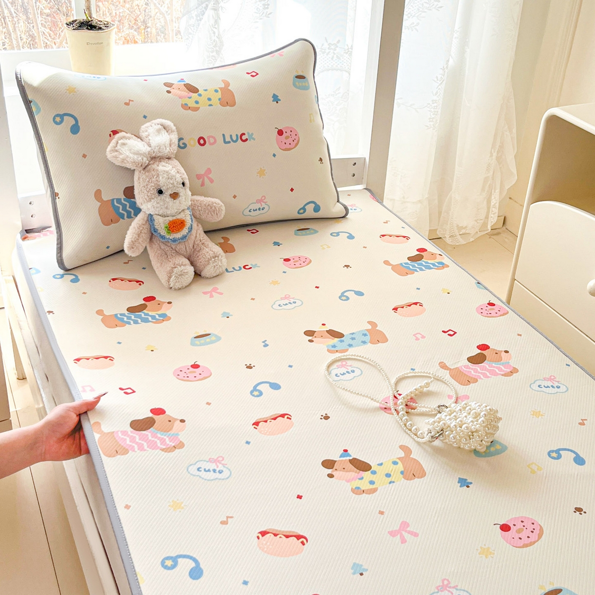 91家纺网 家纺一手货源 找家纺 （总）川悦生活 2026新款凉感冰丝席小阪凉感冰丝数码印花席学生床