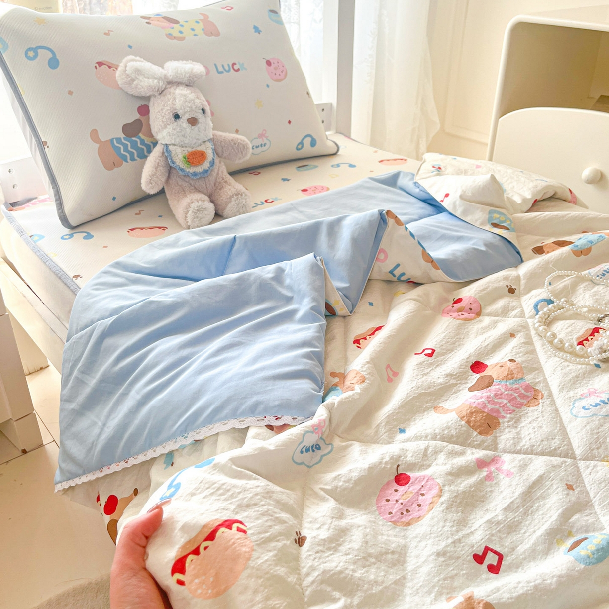 91家纺网 家纺一手货源 找家纺 （总）川悦生活 2026新款凉感冰丝席小阪凉感冰丝数码印花席学生床