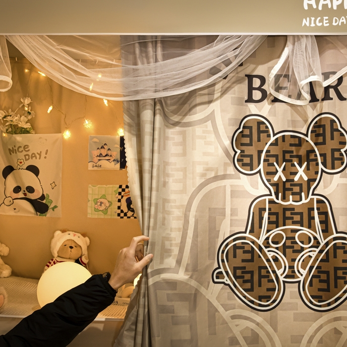 91家纺网 家纺一手货源 找家纺 壹和 2026新款涂银强遮光学生蚊帐 休闲人生