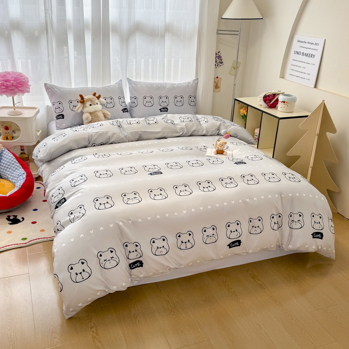 91家纺网 家纺一手货源 找家纺 （总）老K (原美阁） 2026春夏新款卡通冰丝简约款水洗真丝四件套