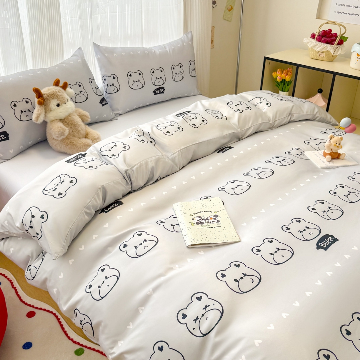 91家纺网 家纺一手货源 找家纺 （总）老K (原美阁） 2026春夏新款卡通冰丝简约款水洗真丝四件套