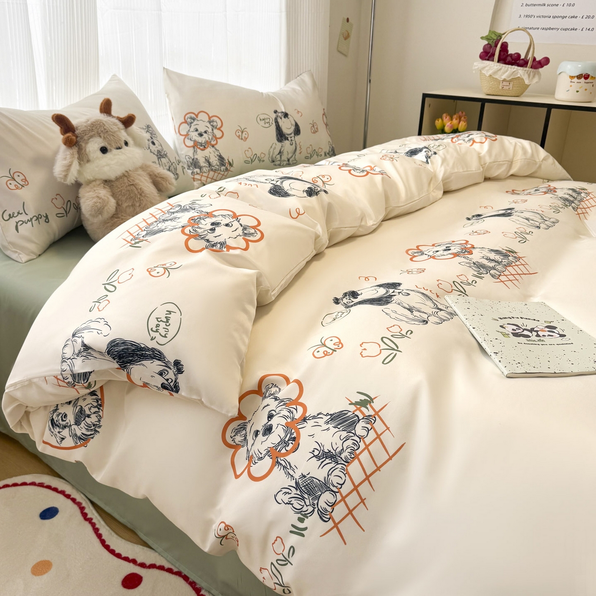 91家纺网 家纺一手货源 找家纺 （总）老K (原美阁） 2026春夏新款卡通冰丝简约款水洗真丝四件套