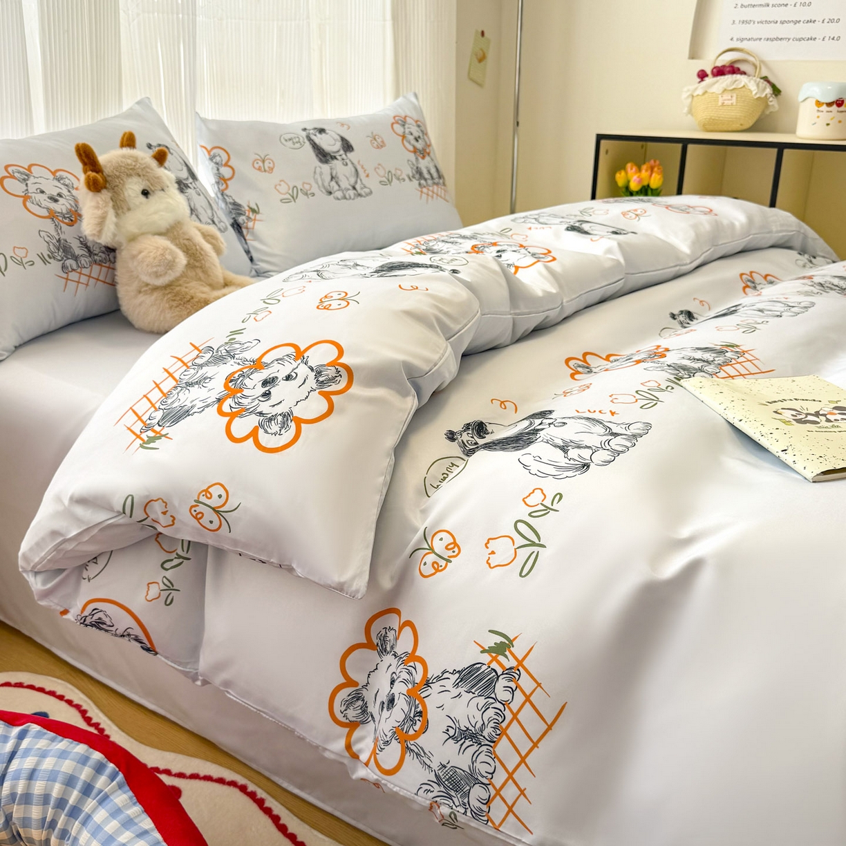 91家纺网 家纺一手货源 找家纺 （总）老K (原美阁） 2026春夏新款卡通冰丝简约款水洗真丝四件套