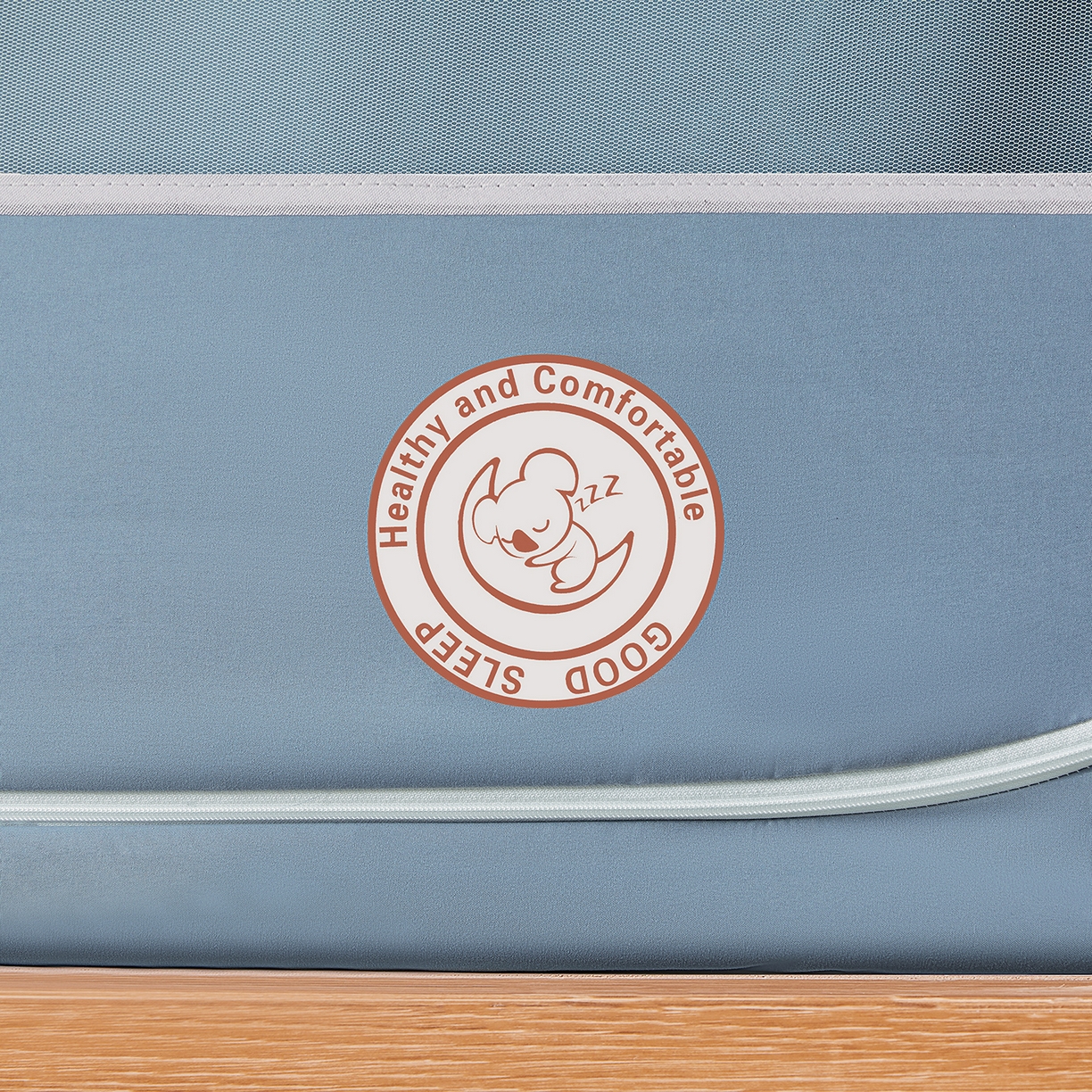 91家纺网 家纺一手货源 找家纺 壹和 2026新款纯物理无涂层无覆膜款遮光防蚊学生坐床蚊帐 苍穹蓝