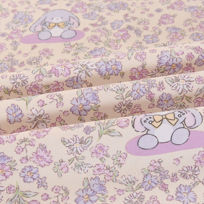 91家纺网 家纺一手货源 找家纺 2026新款细纱老粗布床单床笠凉席席子三件套 花园小兔