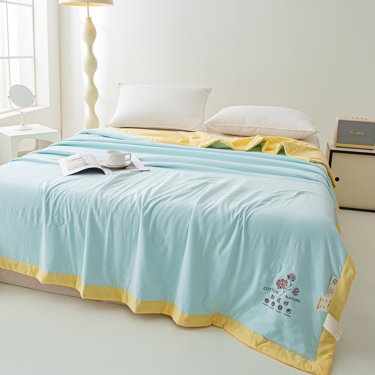 91家纺网 家纺一手货源 找家纺 （总）美之润家纺 2026新款纯色棉花夏被