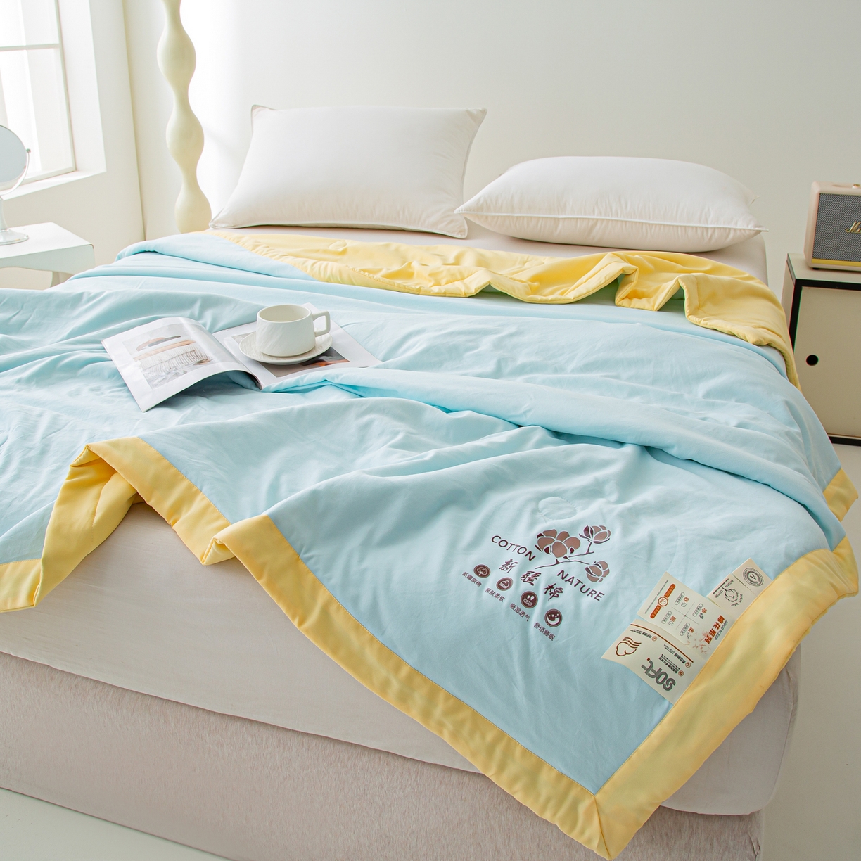 91家纺网 家纺一手货源 找家纺 （总）美之润家纺 2026新款纯色棉花夏被