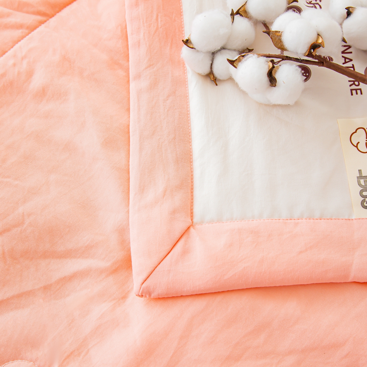 91家纺网 家纺一手货源 找家纺 美之润家纺 2026新款纯色棉花夏被 夏屿-白粉