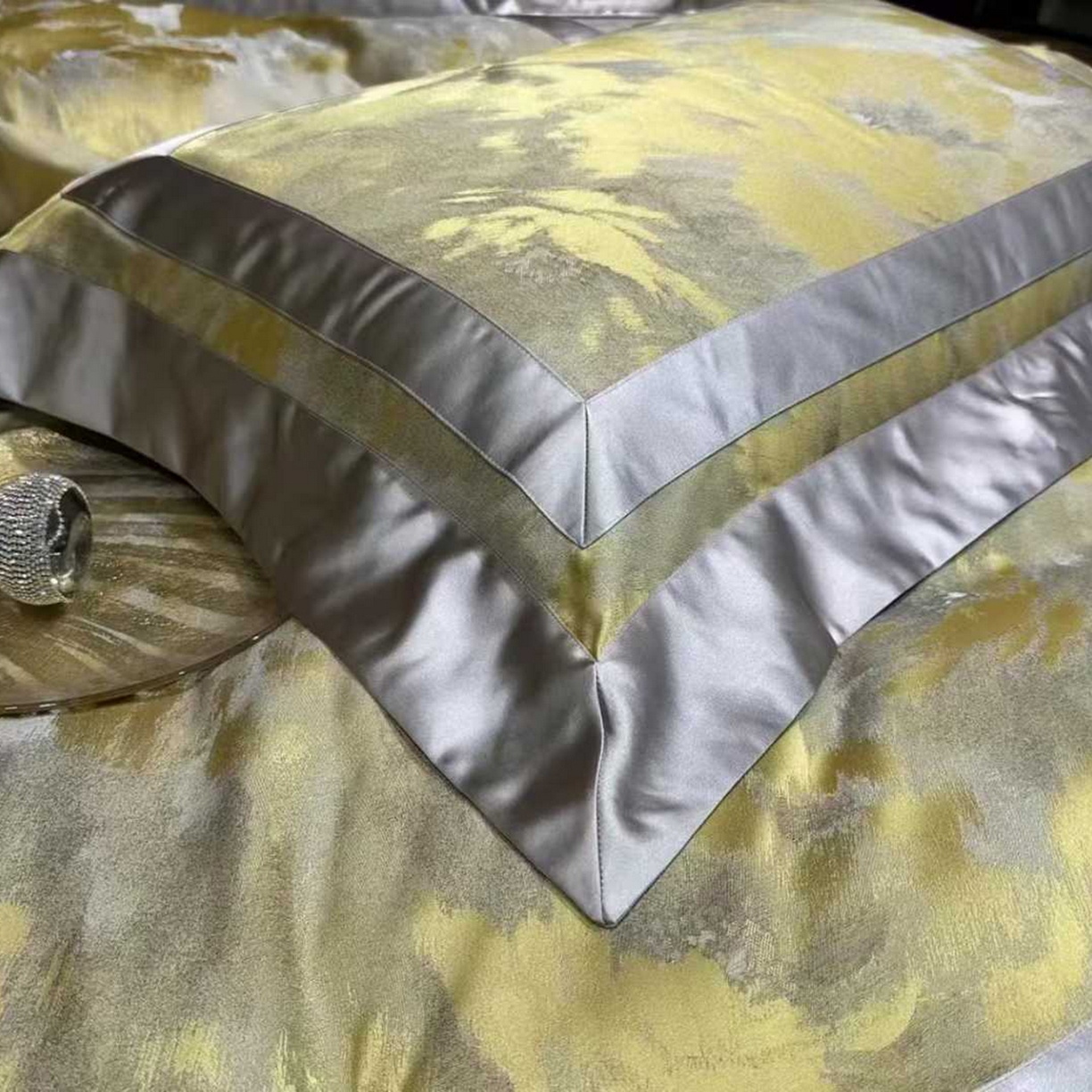 91家纺网 家纺一手货源 找家纺 （总）edra 2026新款真丝天丝轻奢提花床盖款四件套-朝花夕拾