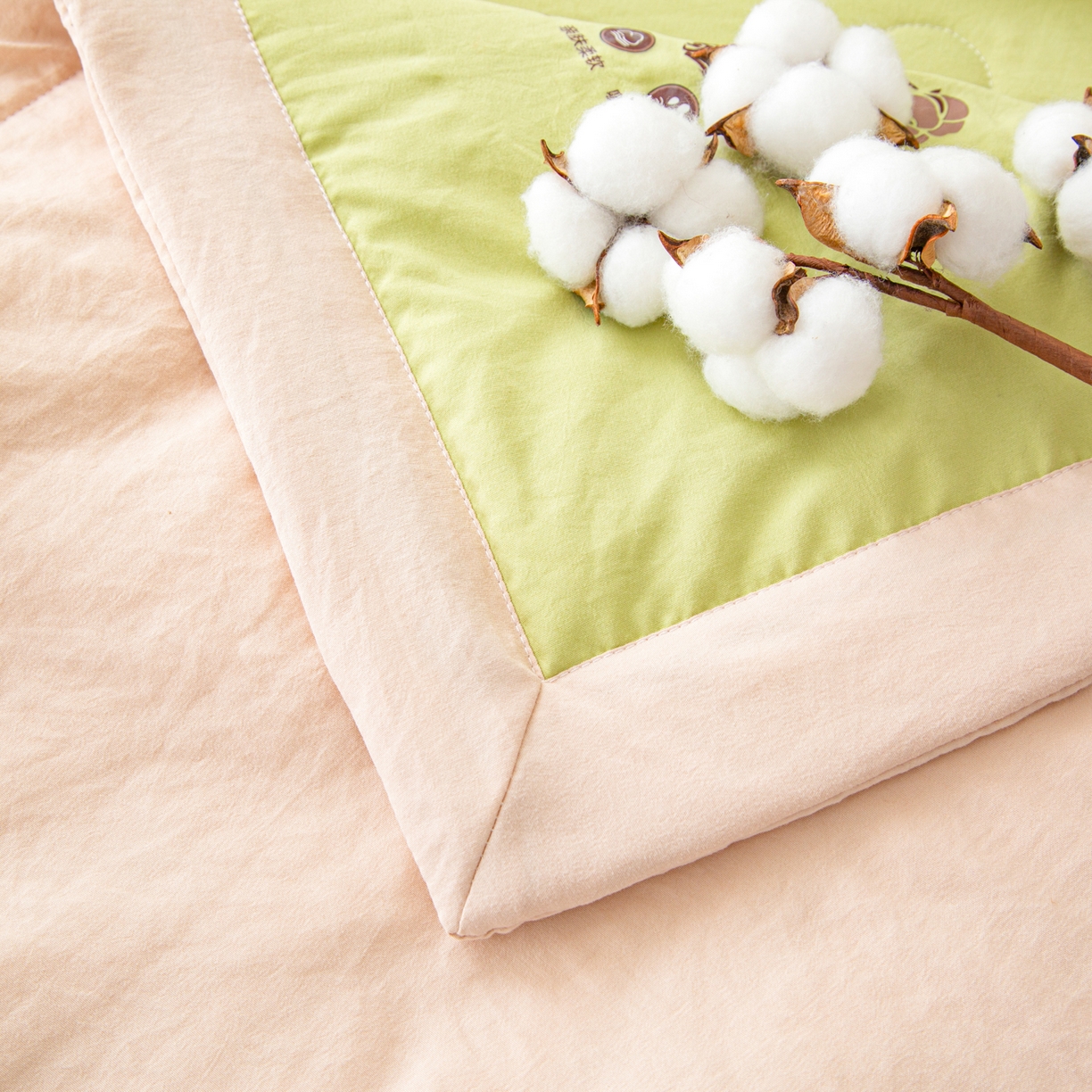 91家纺网 家纺一手货源 找家纺 美之润家纺 2026新款纯色棉花夏被 夏屿-牛油果