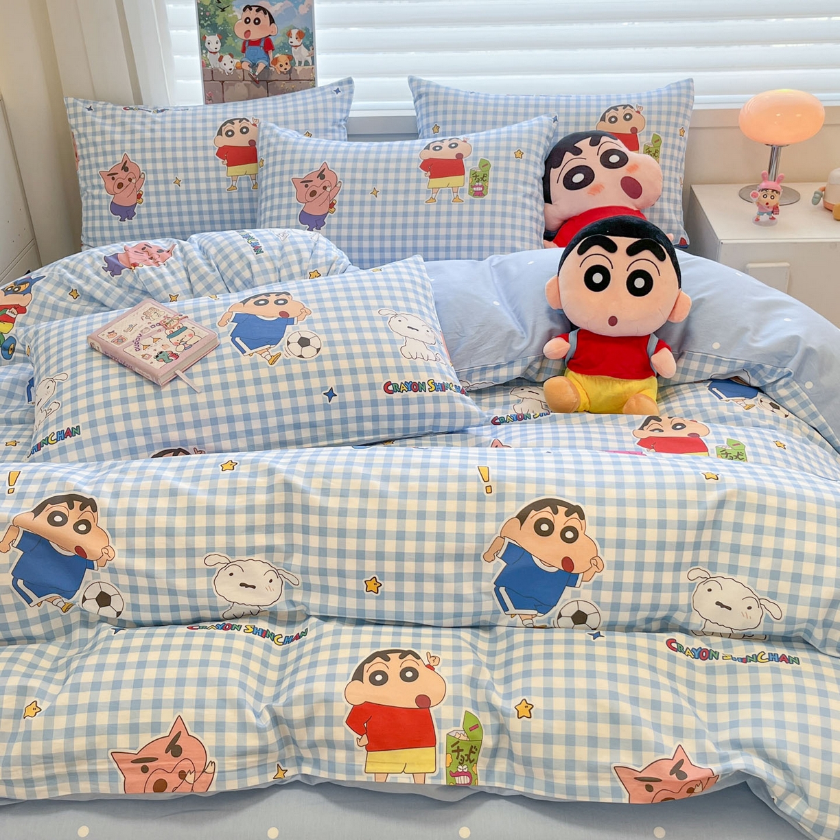 91家纺网 家纺一手货源 找家纺 （总）暮思家居 2026春夏新款正版授权蜡笔小新全棉纯棉四件套系列