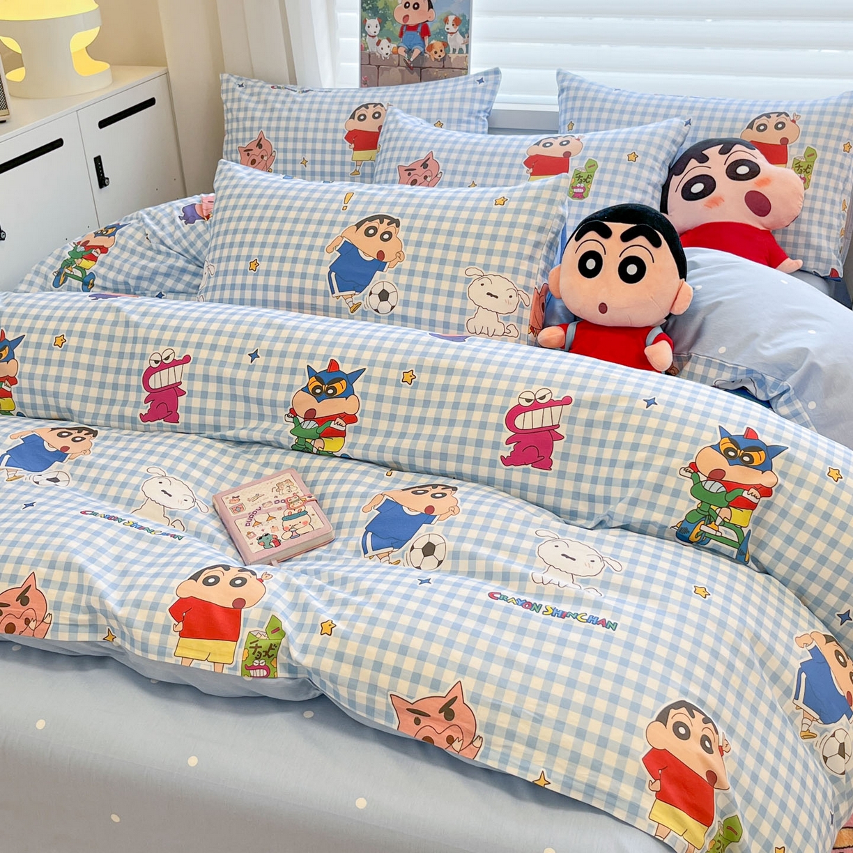 91家纺网 家纺一手货源 找家纺 （总）暮思家居 2026春夏新款正版授权蜡笔小新全棉纯棉四件套系列