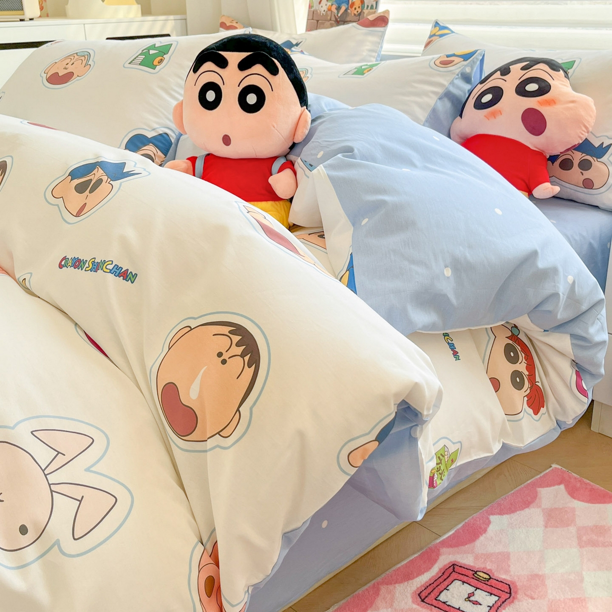 暮思家居 2026春夏新款正版授权蜡笔小新全棉纯棉四件套系列 趣味小新