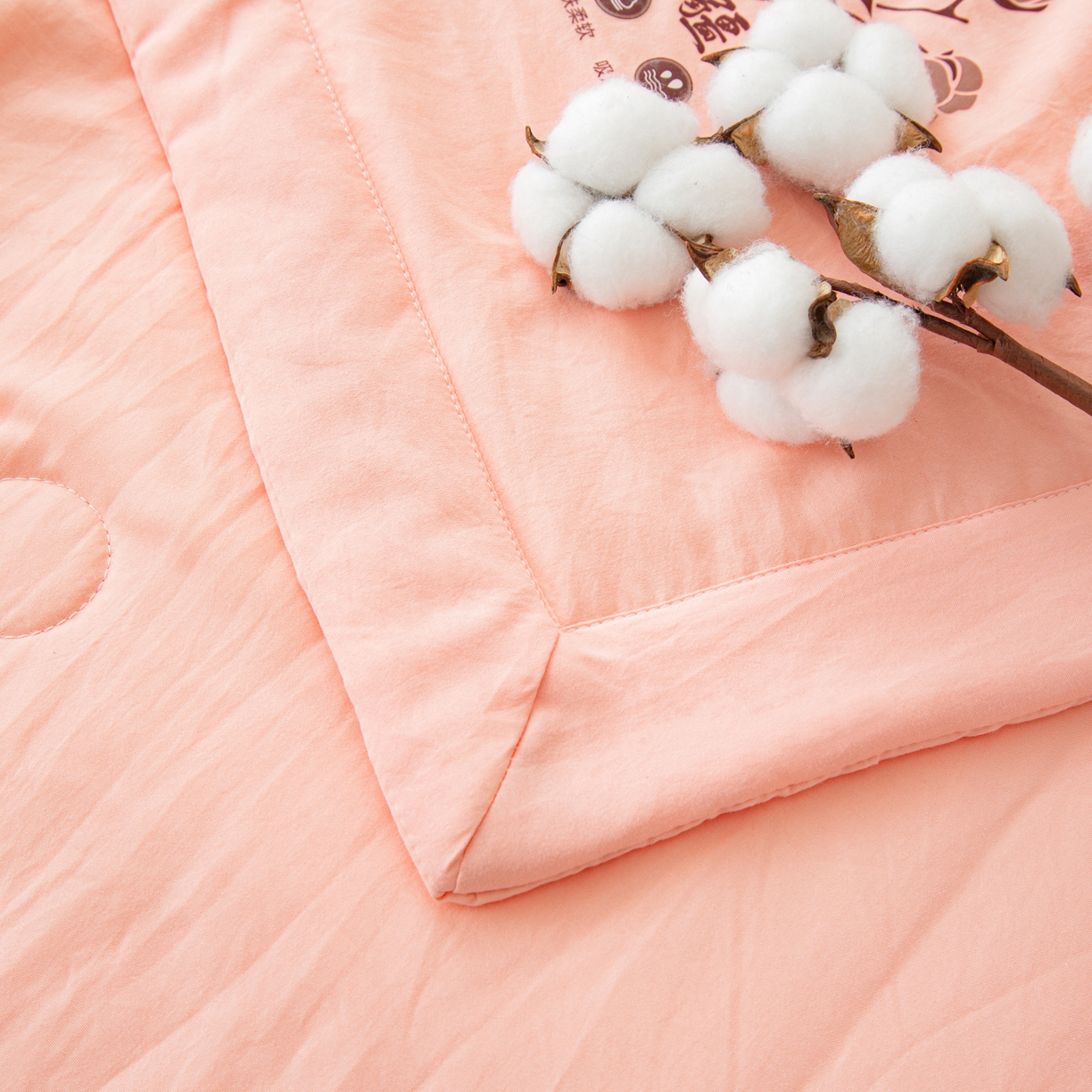 91家纺网 家纺一手货源 找家纺 美之润家纺 2026新款纯色棉花夏被 夏屿-少女粉