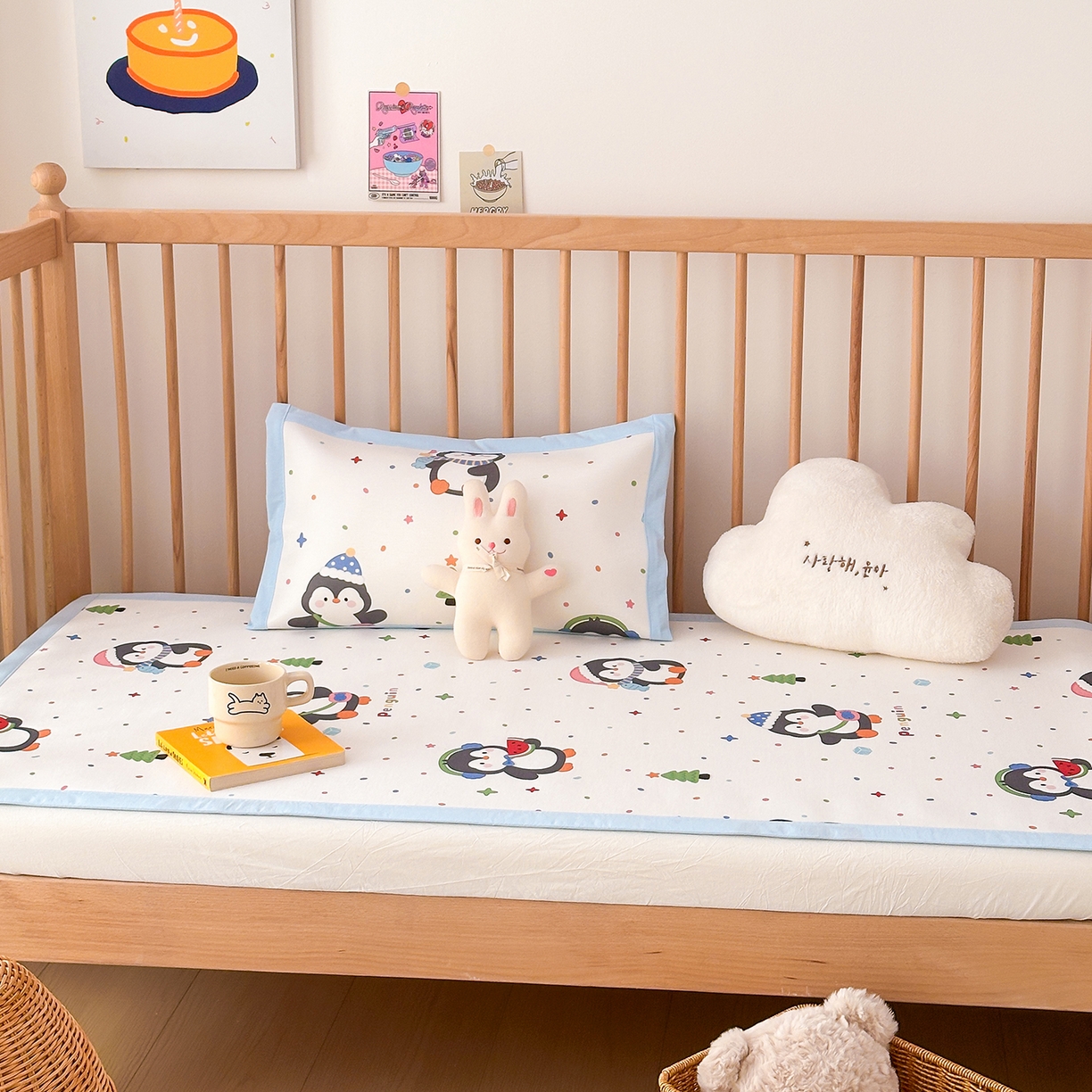 91家纺网 家纺一手货源 找家纺 （总）嗨生活 2026新款600D冰丝凉席儿童婴儿床凉席幼儿园凉席拼床凉席席子