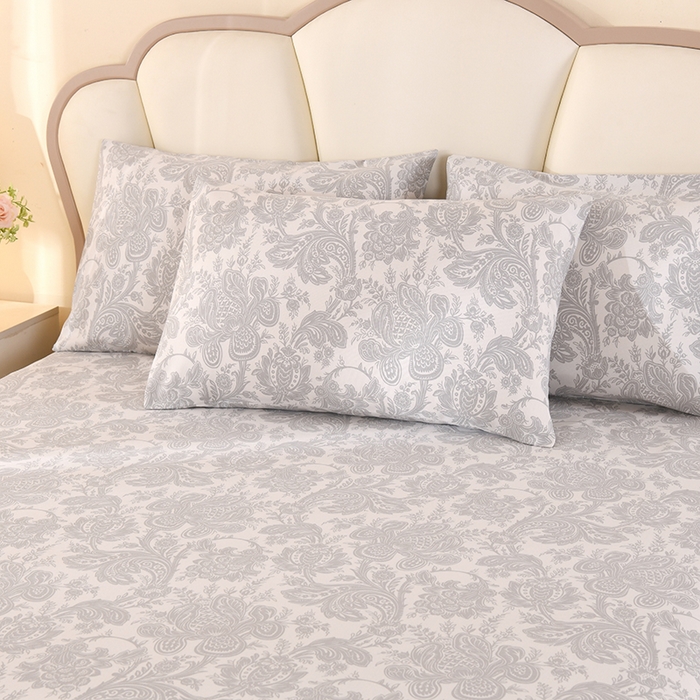 91家纺网 家纺一手货源 找家纺 2026新款细纱老粗布床单床笠凉席席子三件套 兰颂