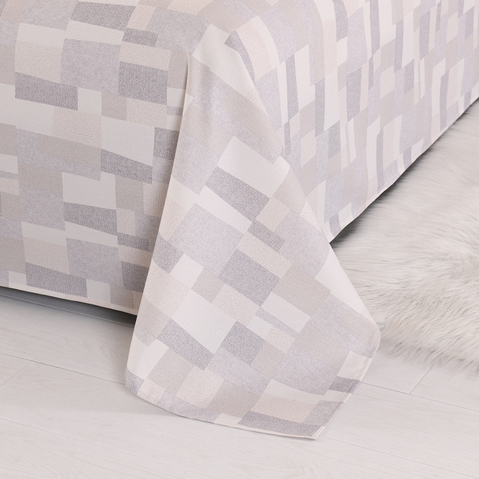 91家纺网 家纺一手货源 找家纺 2026新款细纱老粗布床单床笠凉席席子三件套 恋格