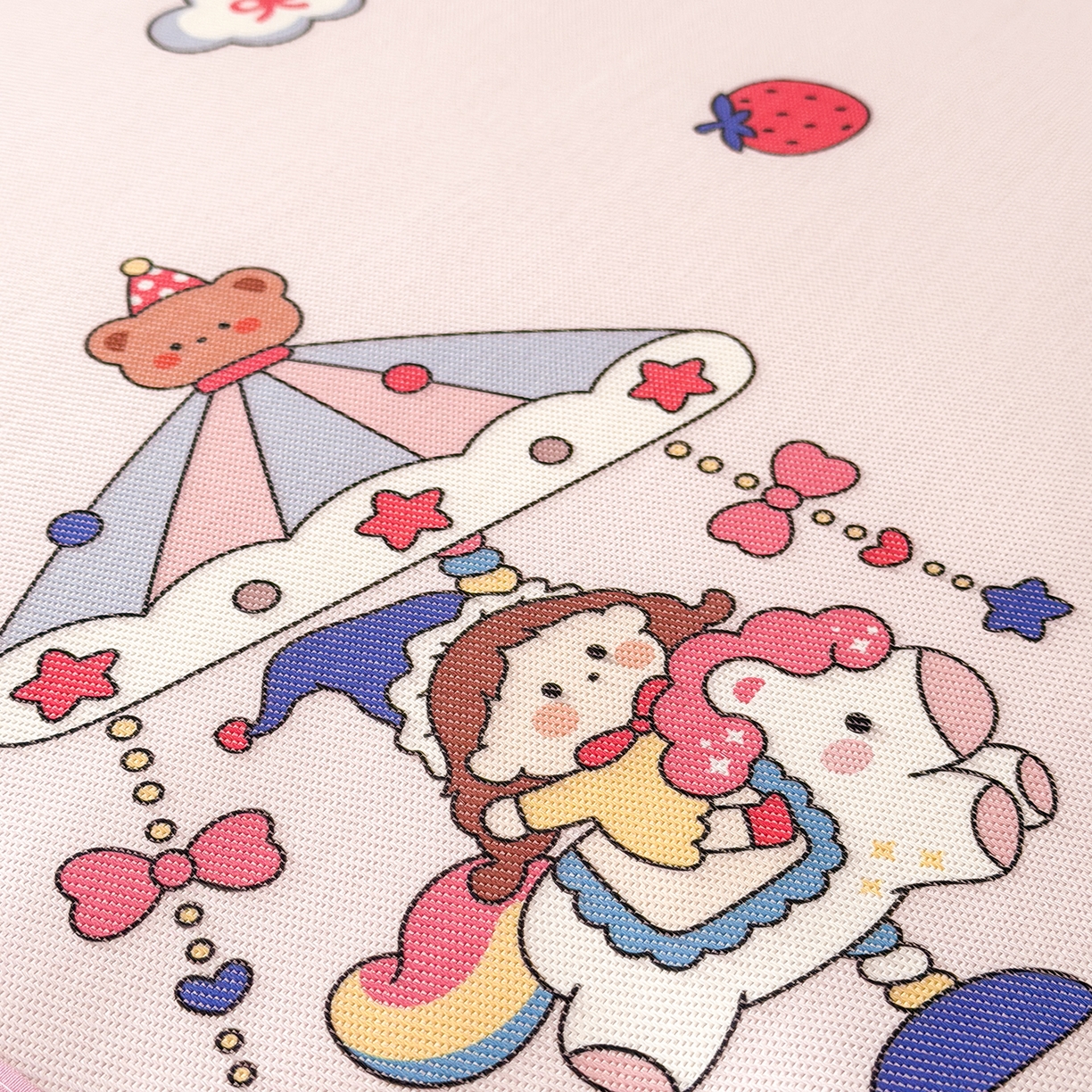 91家纺网 家纺一手货源 找家纺 嗨生活 2026新款600D冰丝凉席儿童婴儿床凉席幼儿园凉席拼床凉席席子 公主女孩