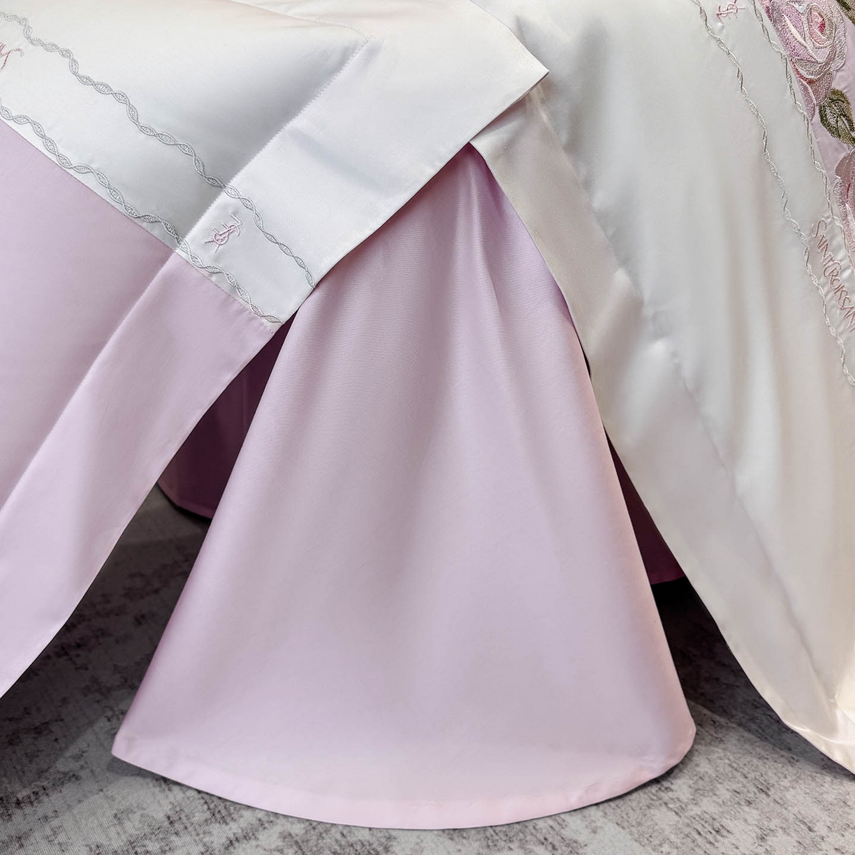 91家纺网 家纺一手货源 找家纺 （总）2026爆款新品A类50S双股长绒棉纯棉四件套100全棉重工花卉刺绣被套床单床笠小清新床上用品溪畔玫瑰