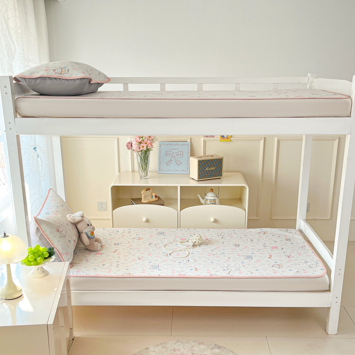 91家纺网 家纺一手货源 找家纺 川悦生活 2026新款凉感冰丝席小阪凉感冰丝数码印花席学生床 席嘟嘟花园