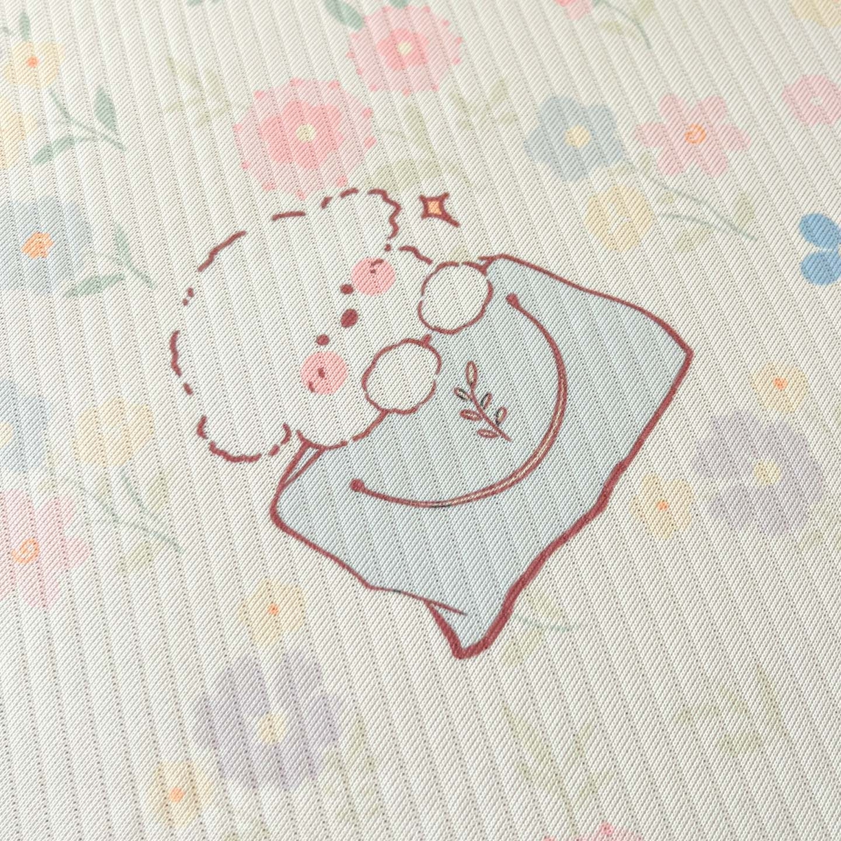 91家纺网 家纺一手货源 找家纺 川悦生活 2026新款凉感冰丝席小阪凉感冰丝数码印花席学生床 席嘟嘟花园