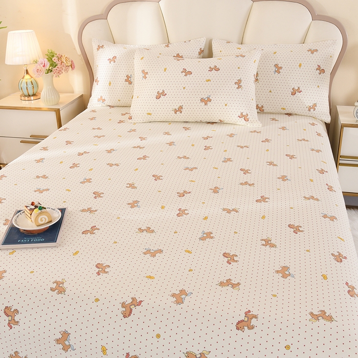 91家纺网 家纺一手货源 找家纺 2026新款细纱老粗布床单床笠凉席席子三件套 马上暴富