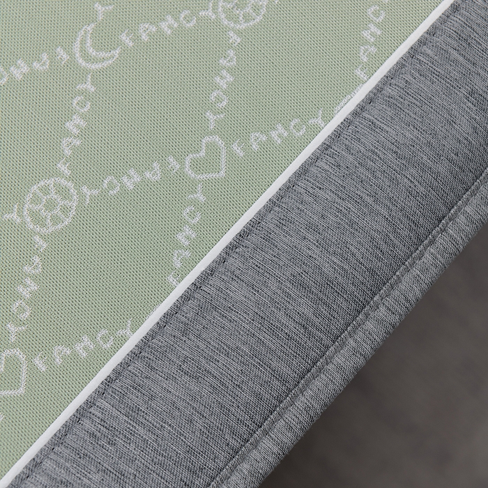 91家纺网 家纺一手货源 找家纺 小牛席业 2026新款轻奢风-月亮爱心PE凉感冰丝席系列（床笠款）凉席藤席冰藤席冰丝席竹席乳胶席凉感豆豆席 绿色