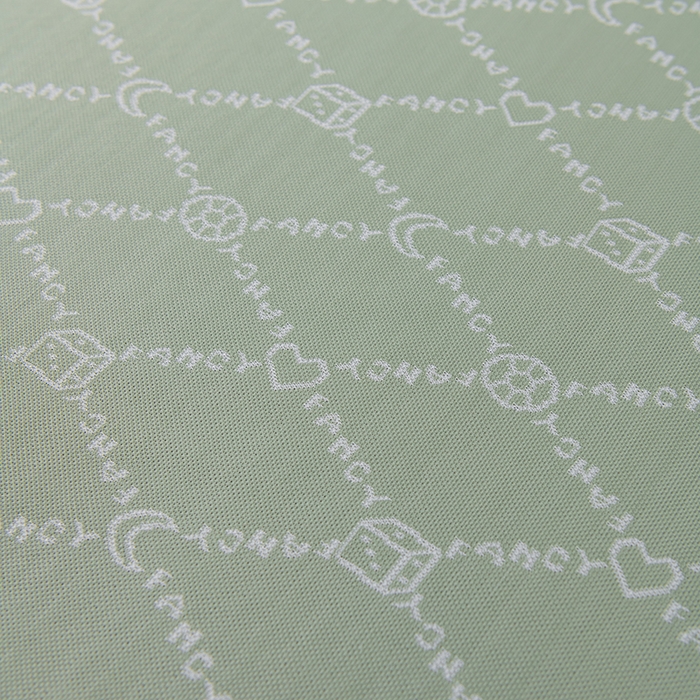 91家纺网 家纺一手货源 找家纺 小牛席业 2026新款轻奢风-月亮爱心PE凉感冰丝席系列（床笠款）凉席藤席冰藤席冰丝席竹席乳胶席凉感豆豆席 绿色